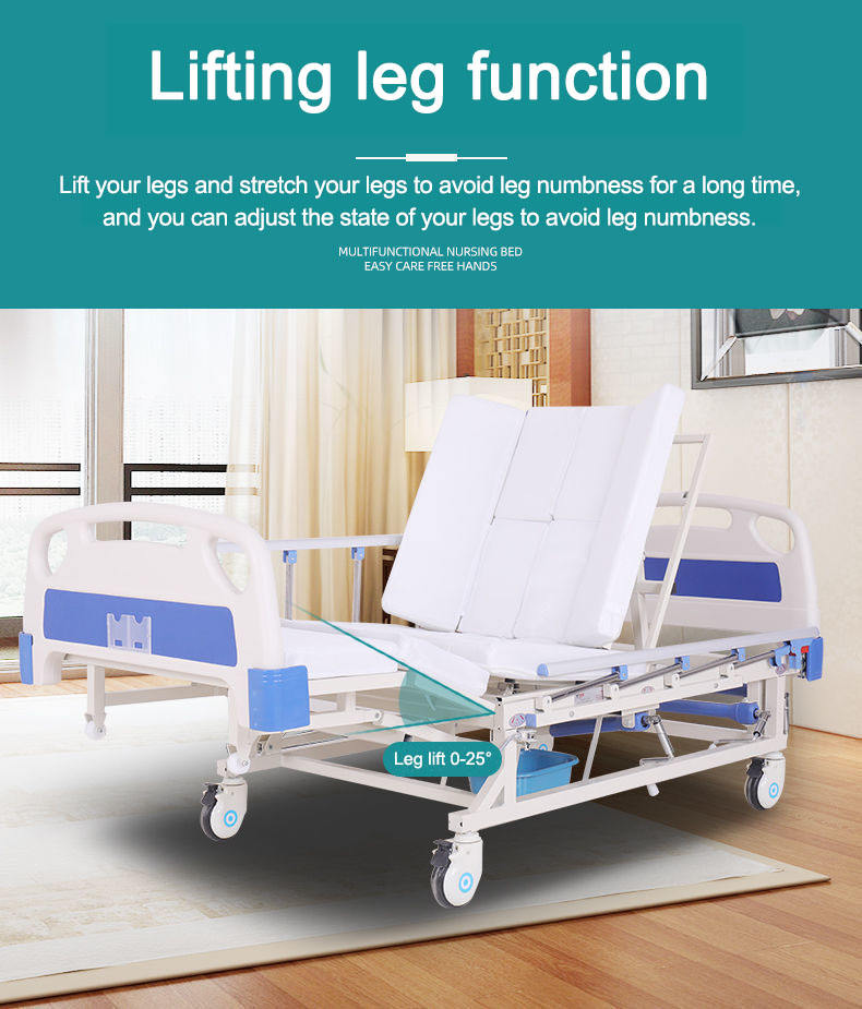 Multifunctional manu operated Home Care lectum manual hospitalis Medical senes nutrientibus lectum ad Fome usus