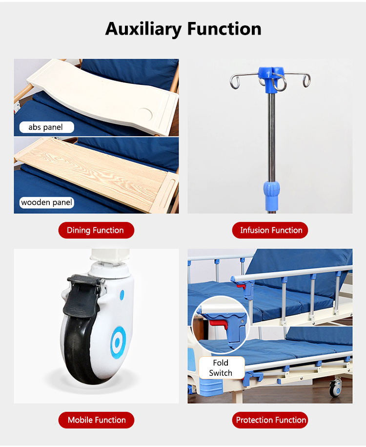 Sinis hospitalis supellectilem apparatu salutem cura ferro II Cranks manual duo munus hospitalis cubilibus medicinae lectum pretium pro senes