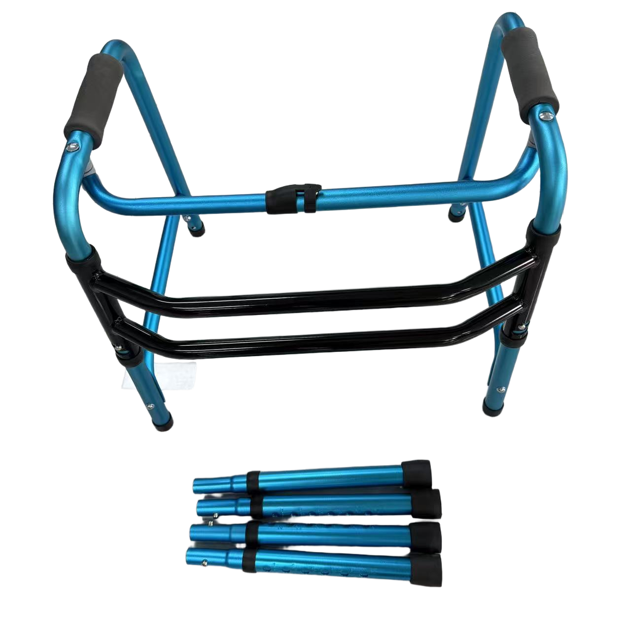 Blue Aluminium Walker cum delapsis cruribus