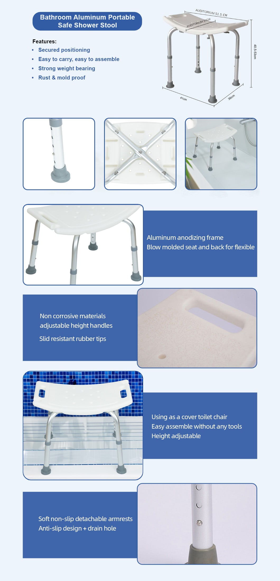 BME340L Shower Cathedra Specifications