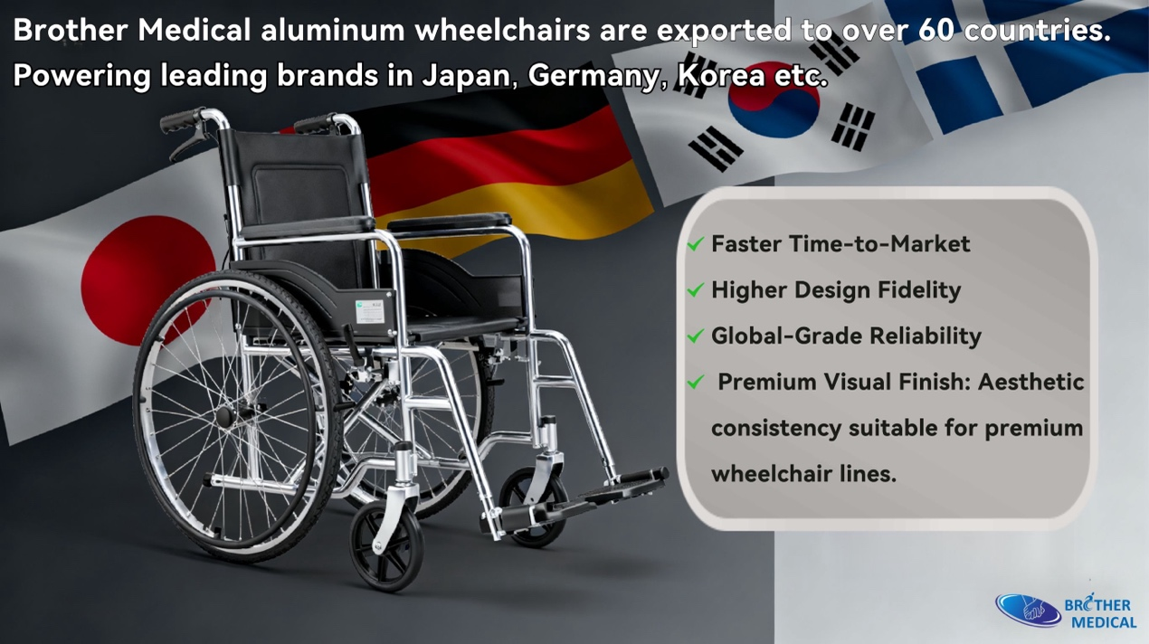 Frater Medical wheelchairs exportatus ad super 60 terras, Velocius Tempus-ad-market, Superior Design Fidelitas, Global-Gradus Reliability, Premium Visual Finish Aesthetic constantia apta ad lineas merces premium