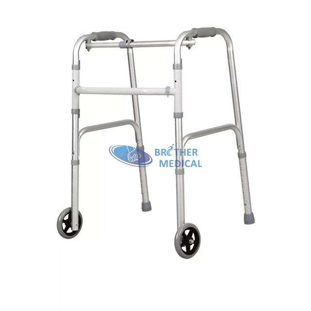 BME DCCCXII Aluminium Fullable Lightweight Walker cum rotae