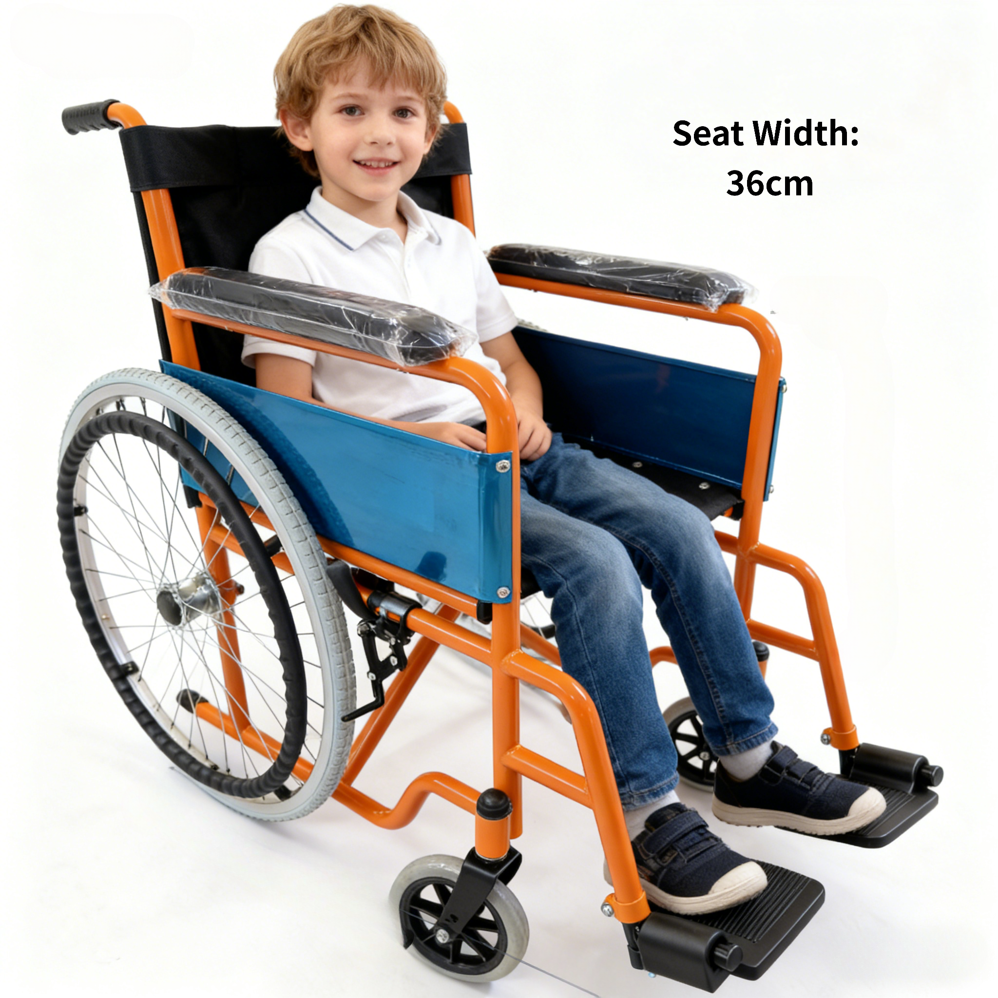 pueri sedens in XIV inch pediatric wheelchair