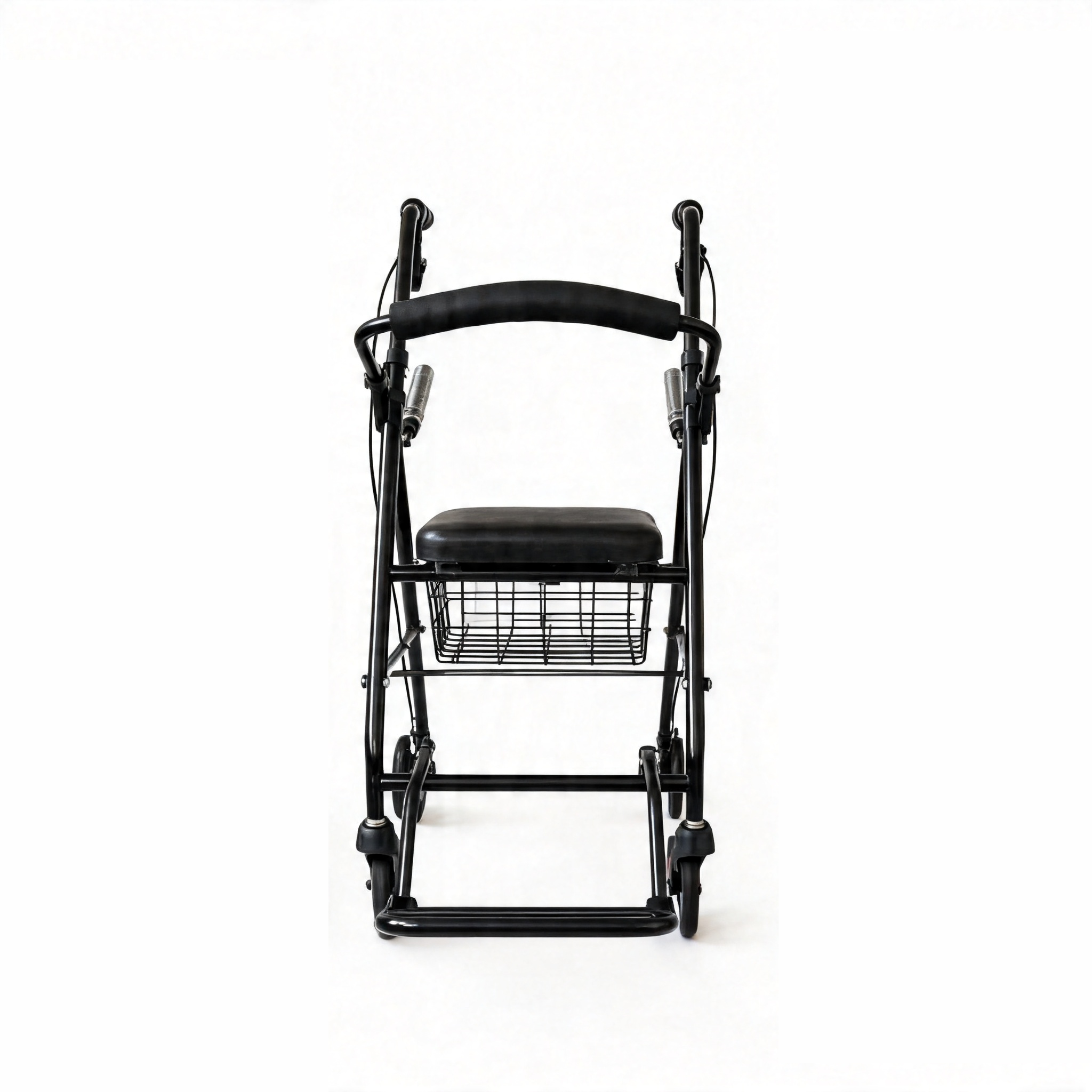 BME885 II-in-I Foldable Rollator et onerariam Cathedram cum Padded Sedes et Foldable Footrest