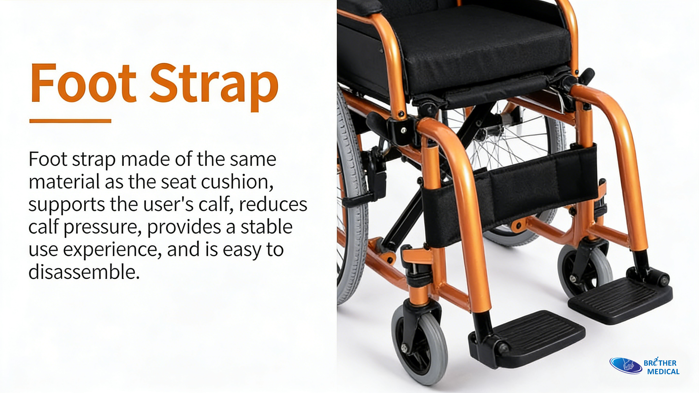  Adjustable Pes Strap pro Secure Sedens Aptans lorum pedis aptabilis ponitur ad auxilium: Pedes apte positi Ne labentes in motu Improve sedentem stabilitatem pro pueris Hoc detail est maxime momenti ad rehabilitationem et diuturnitatem sessionum missionum.