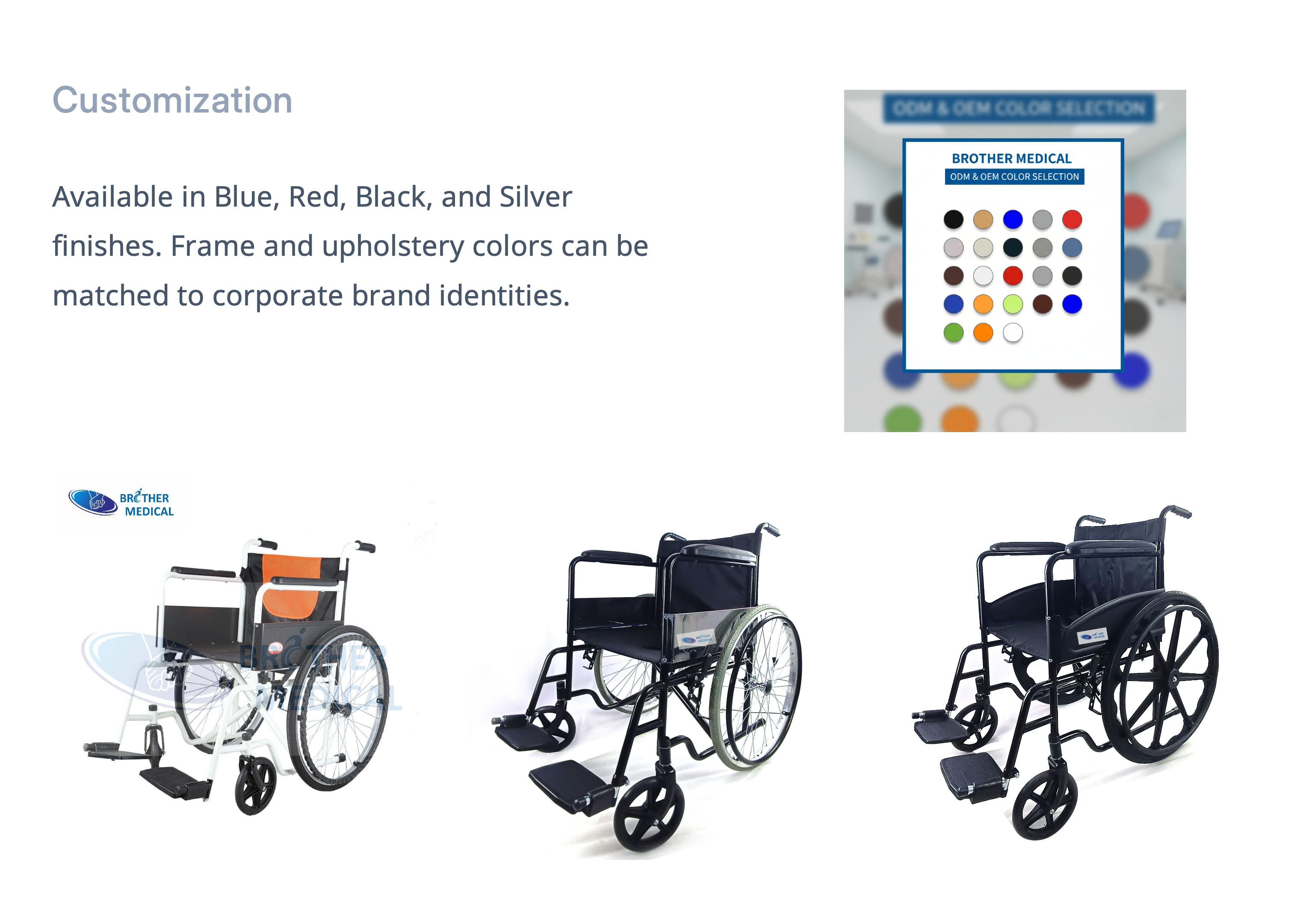 OEM & ODM officia, Color Customization of Wheelchair
