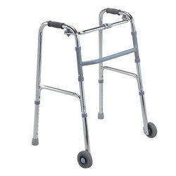 BME DCCCXII Aluminium Fullable Lightweight Walker cum rotae