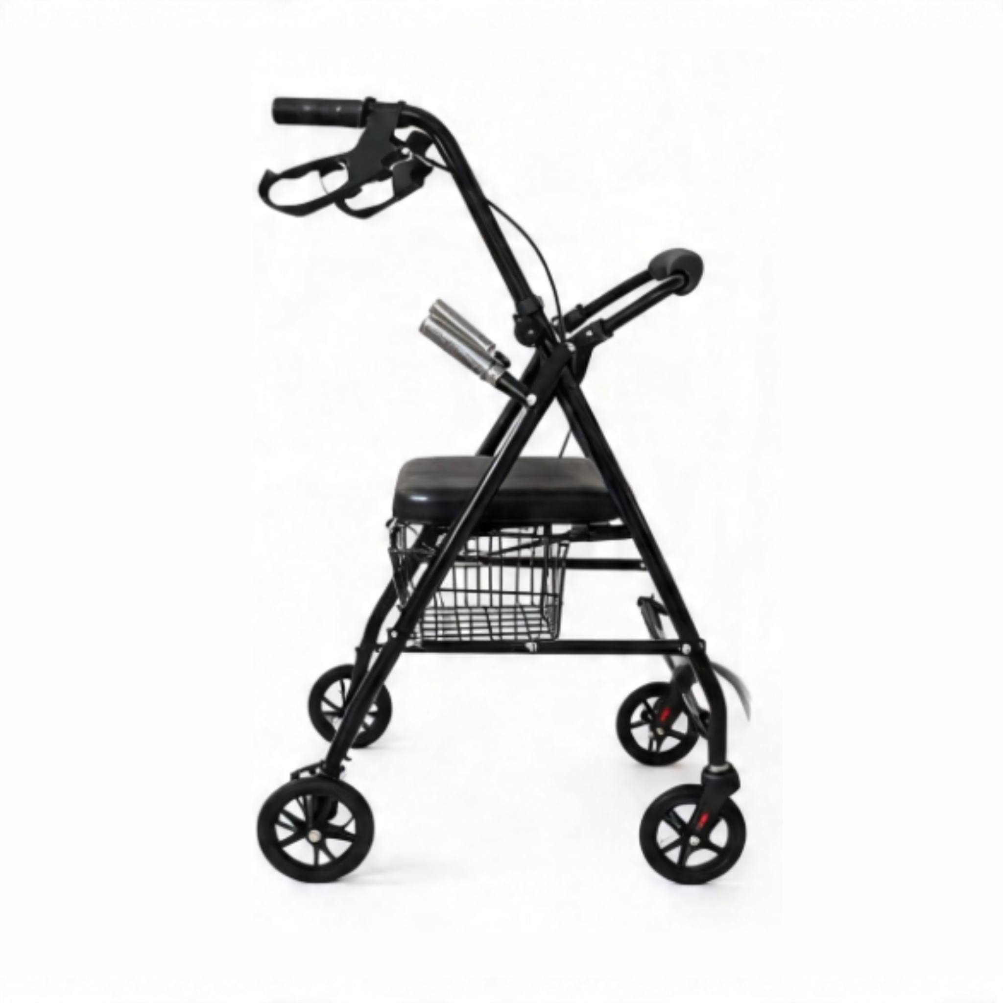 BME885 II-in-I Foldable Rollator et onerariam Cathedram cum Padded Sedes et Foldable Footrest