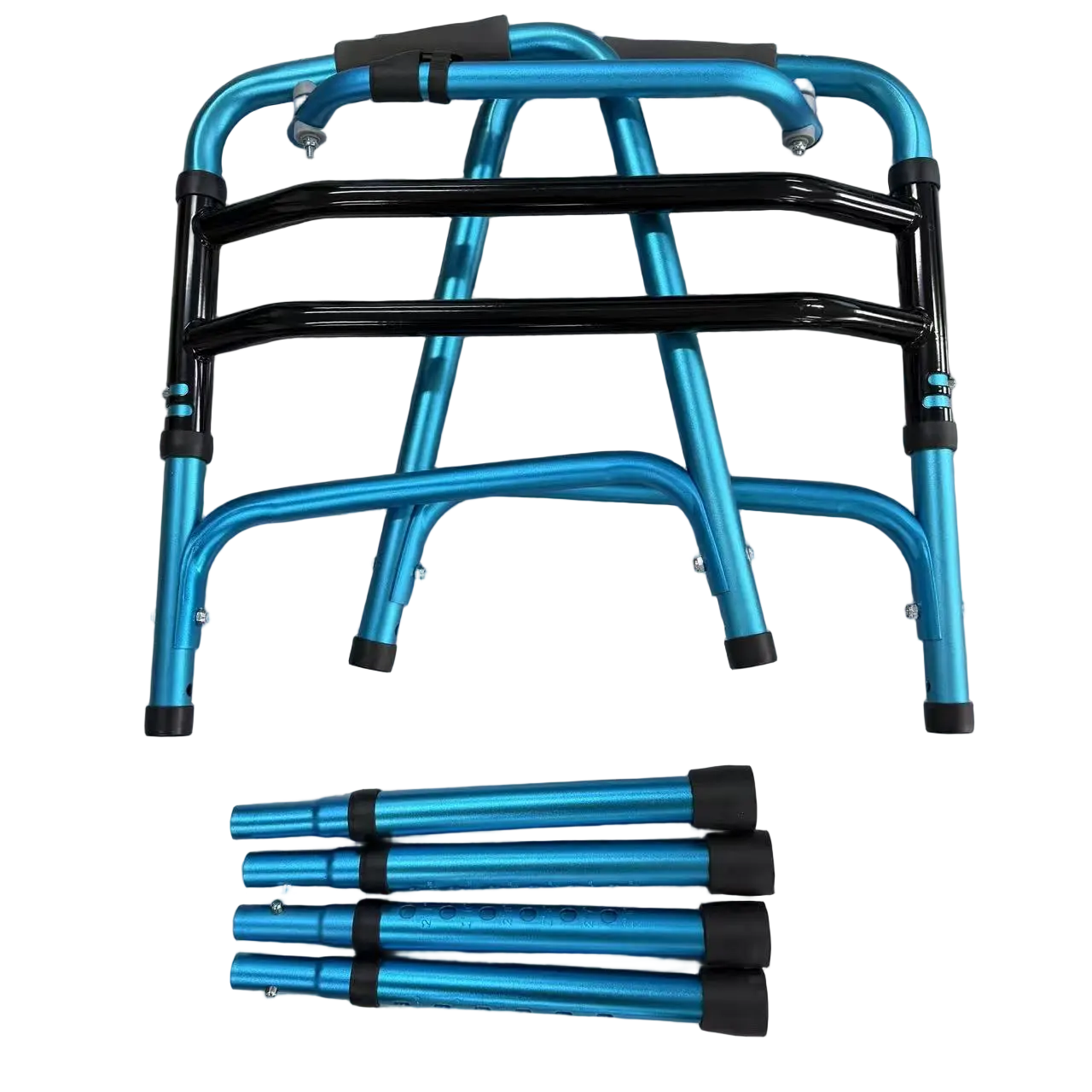 Blue Aluminium Walker cum delapsis cruribus