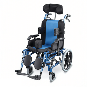 Adjustable Pediatric Cerebri Paralysi Wheelchair | Incrementum Promptus Aluminium Mobility Aid (Blue)