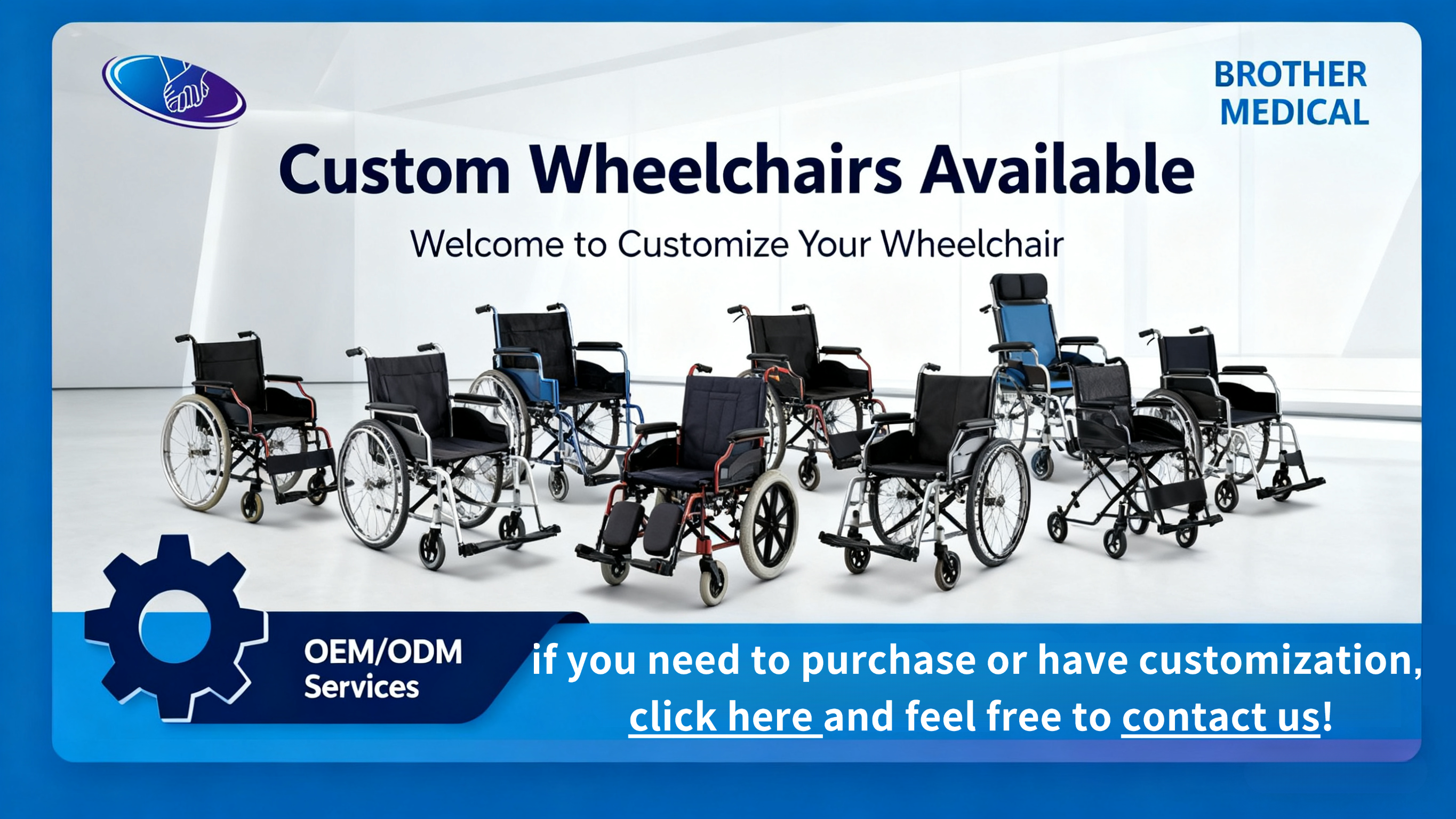 OEM & ODM officia, consuetudo wheelchairs