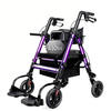 BME888 gravis Officium 450lbs Capacitas Bariatric II-in-I Rollator onerariam Cathedram cum Lata Padded Sedes et Foldable Footrest