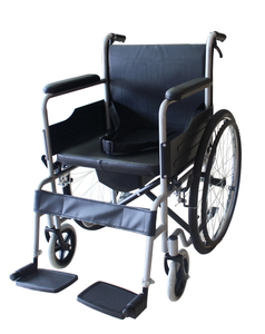 Tricycle wheelchair cum commode ad seniores