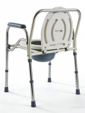  Plastic commode cathedra CULTUS sedes commode cum handrail situla latrina