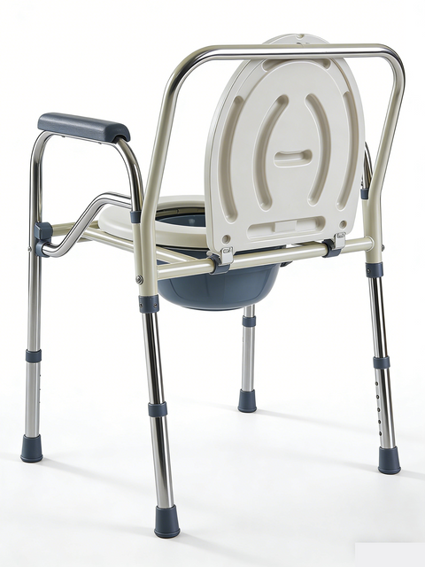  Plastic commode cathedra CULTUS sedes commode cum handrail situla latrina