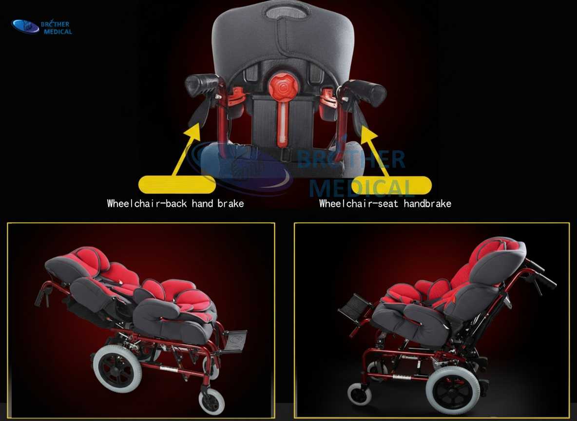Salus fregit: wheelchair-retro manus fregit et sedem handbrake