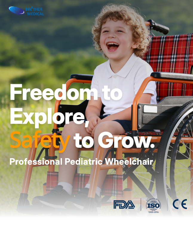 Pediatric wheelchair cum consuetudine sedis latitudinis et variae corporis optiones