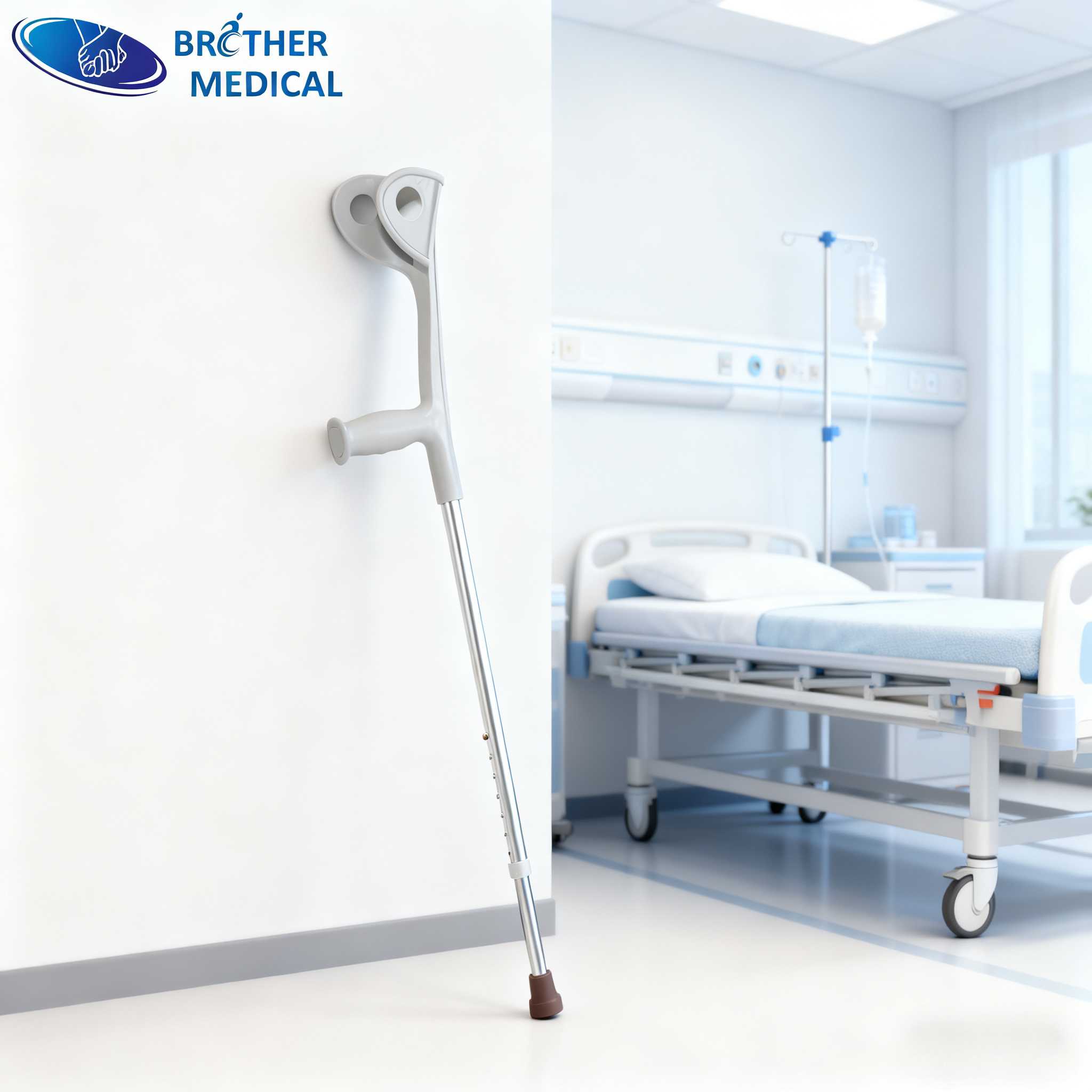 Aluminium Cubitus Crutch in Hospitali