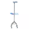 Aluminium Quad ferula cum Chrome Plated Tripod