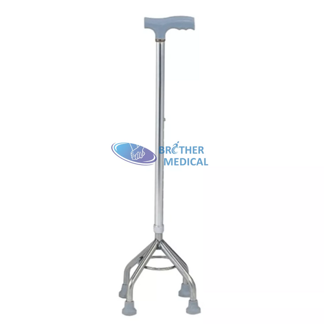 Aluminium Quad ferula cum Chrome Plated Tripod