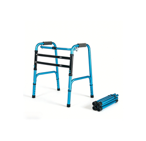 Blue Aluminium Walker cum delapsis cruribus