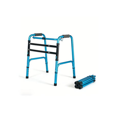 Blue Aluminium Walker cum delapsis cruribus