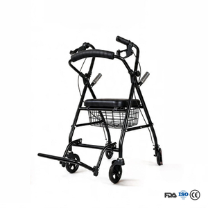 BME885 II-in-I Foldable Rollator et onerariam Cathedram cum Padded Sedes et Foldable Footrest