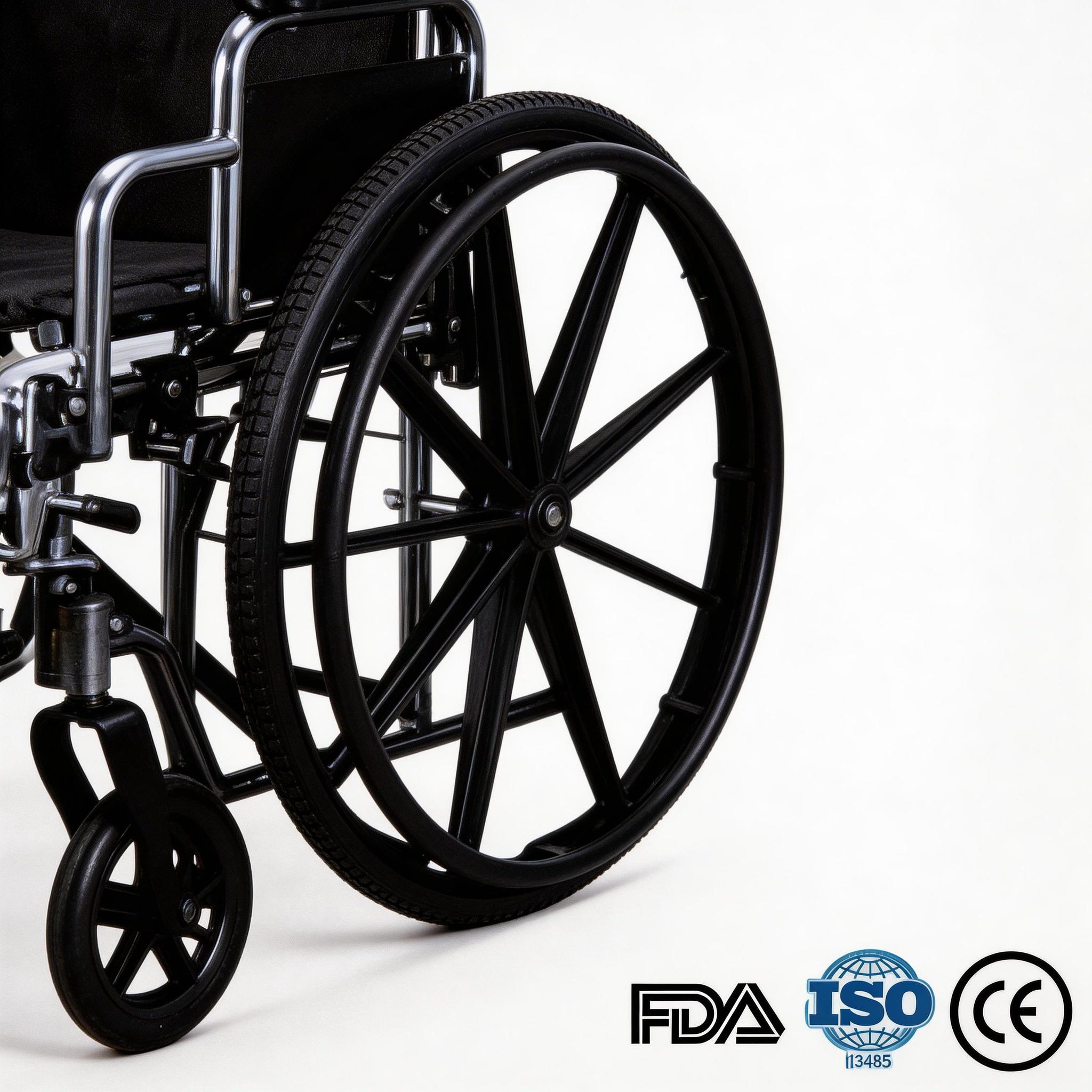 BME4618 24 Inch High-Capacity Bariatric Manual Wheelchair | CD Lbs Max Lond