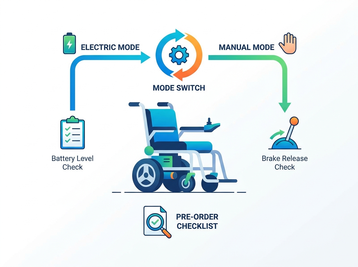 Electric wheelchair manual modus iudicium